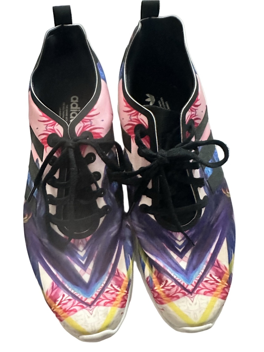 adidas Women's Zx Flux Smooth Running Shoes Multicolour Floral Swirl Size 9.5